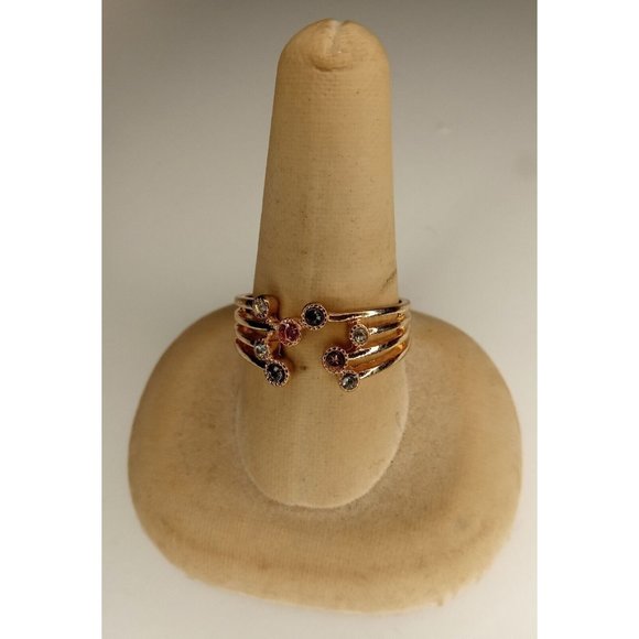 Size 11 Eight Multicolor Rhinestone Ring for Women‎ (10c2) - Picture 1 of 7